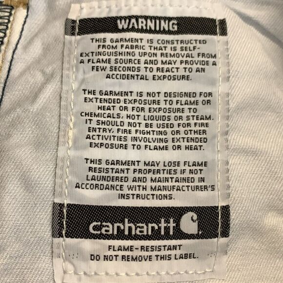 Carhartt Flame Resistant Blue Medium Wash Relaxed Fit Signature Jeans 30 X 32 - Picture 7 of 13